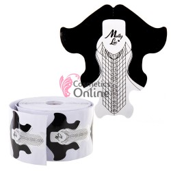 Sabloane pentru unghii SB085 Negru cu Argintiu 500 bucati 3293126